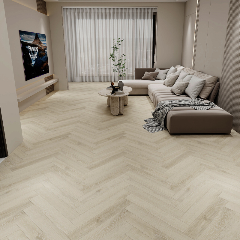Pisos laminados estilo espiga para sala de estar